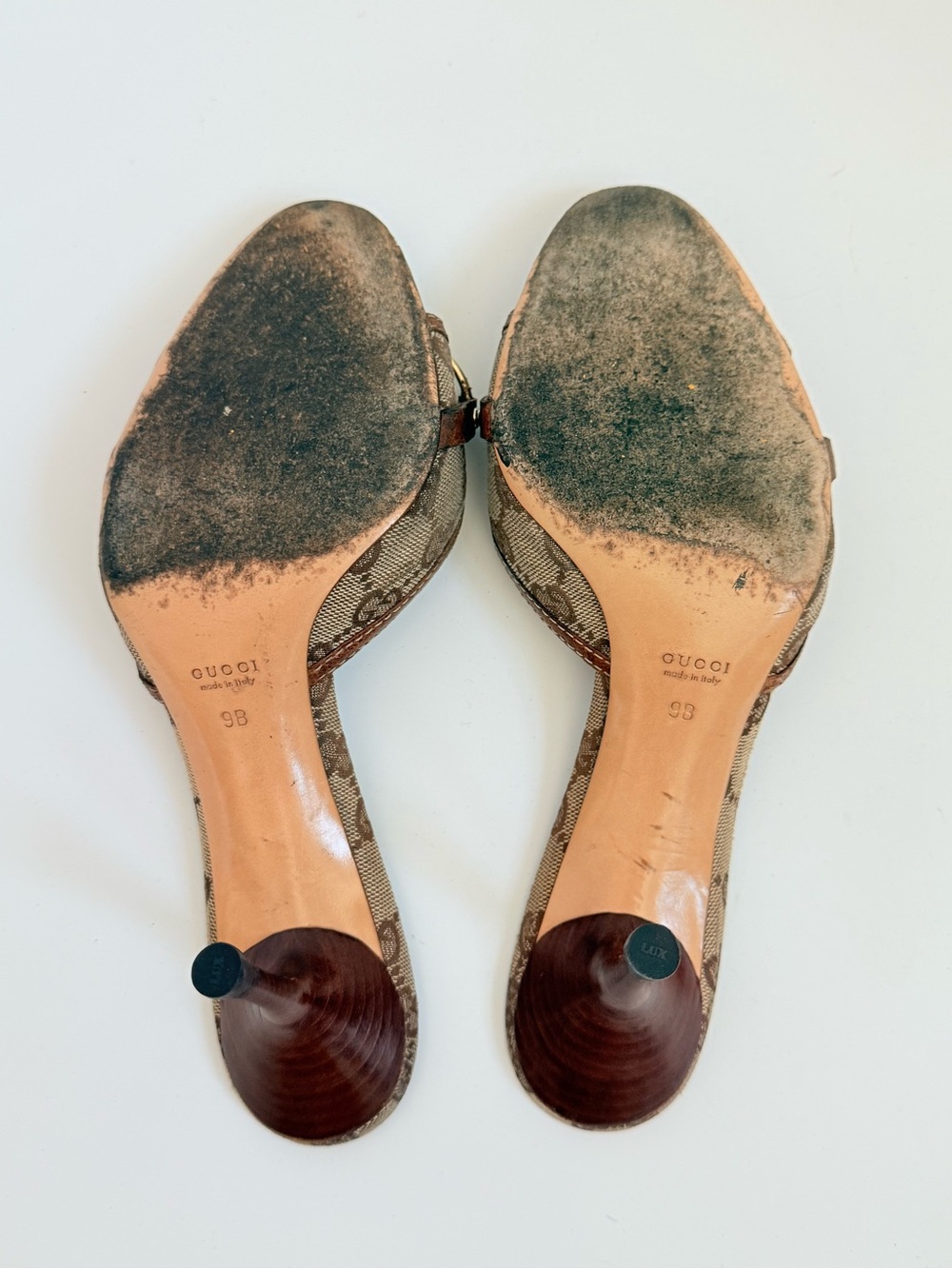 Gucci Tom Ford Era GG Canvas Bamboo Horsebit Mule Heels Archival Y2K Monogram 9 - Picture 6 of 9